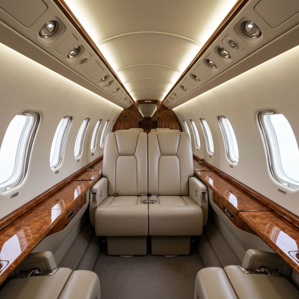 Interior del Bombardier Challenger 350