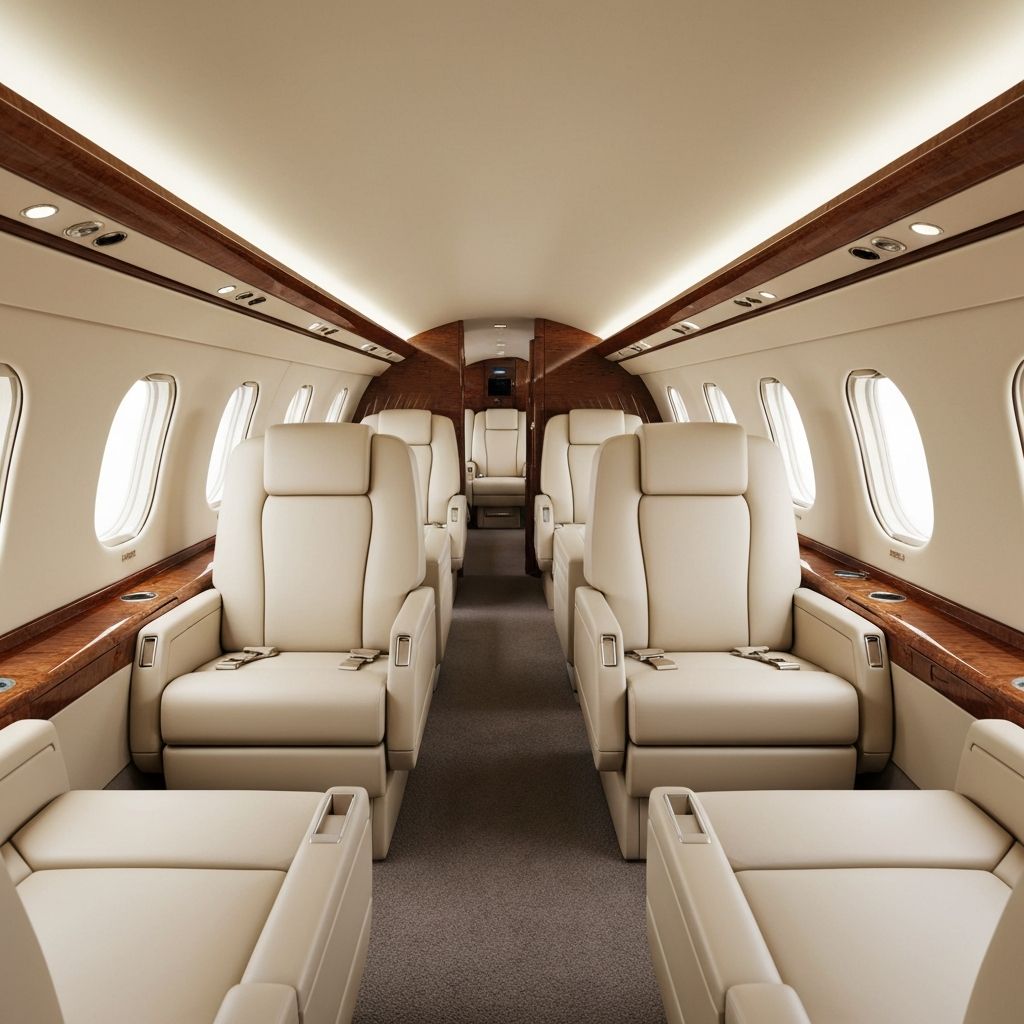 Interior del Dassault Falcon 8X