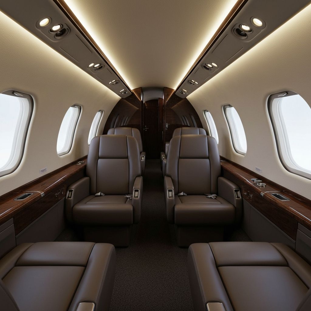 Interior del Learjet 75 Liberty